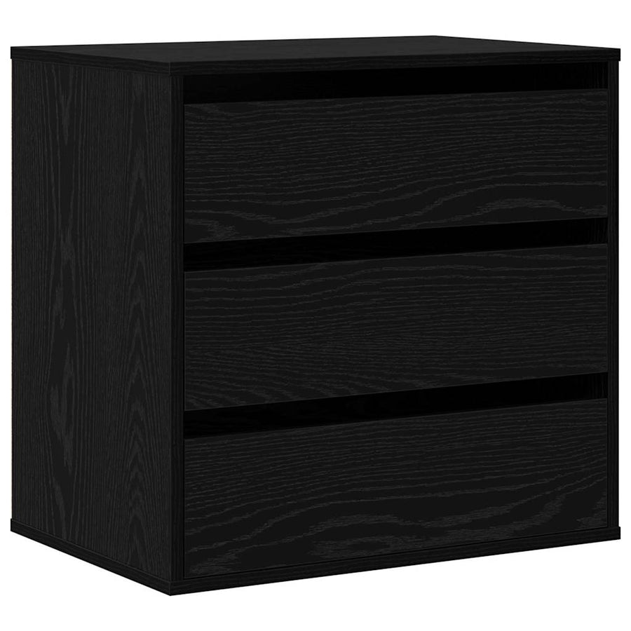 Ladenkast met lade Zwart 60 x 41 x 58 cm Bewerkt hout