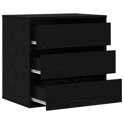 Ladenkast met lade Zwart 60 x 41 x 58 cm Bewerkt hout