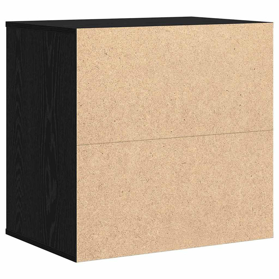 Ladenkast met lade Zwart 60 x 41 x 58 cm Bewerkt hout
