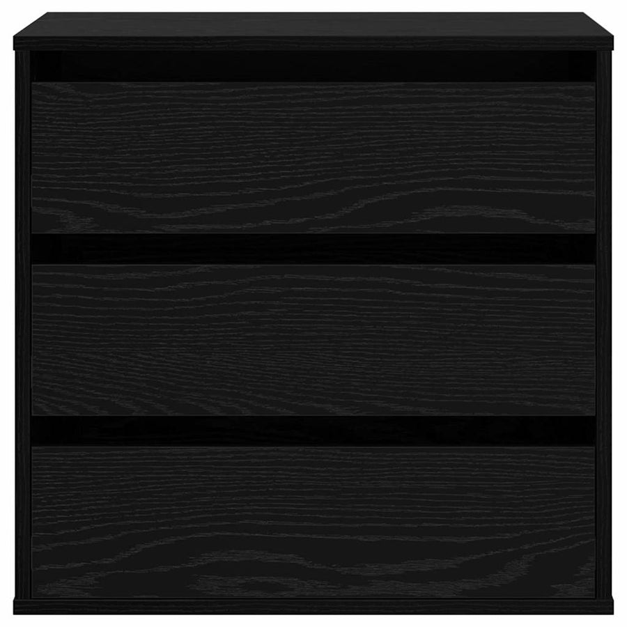 Ladenkast met lade Zwart 60 x 41 x 58 cm Bewerkt hout