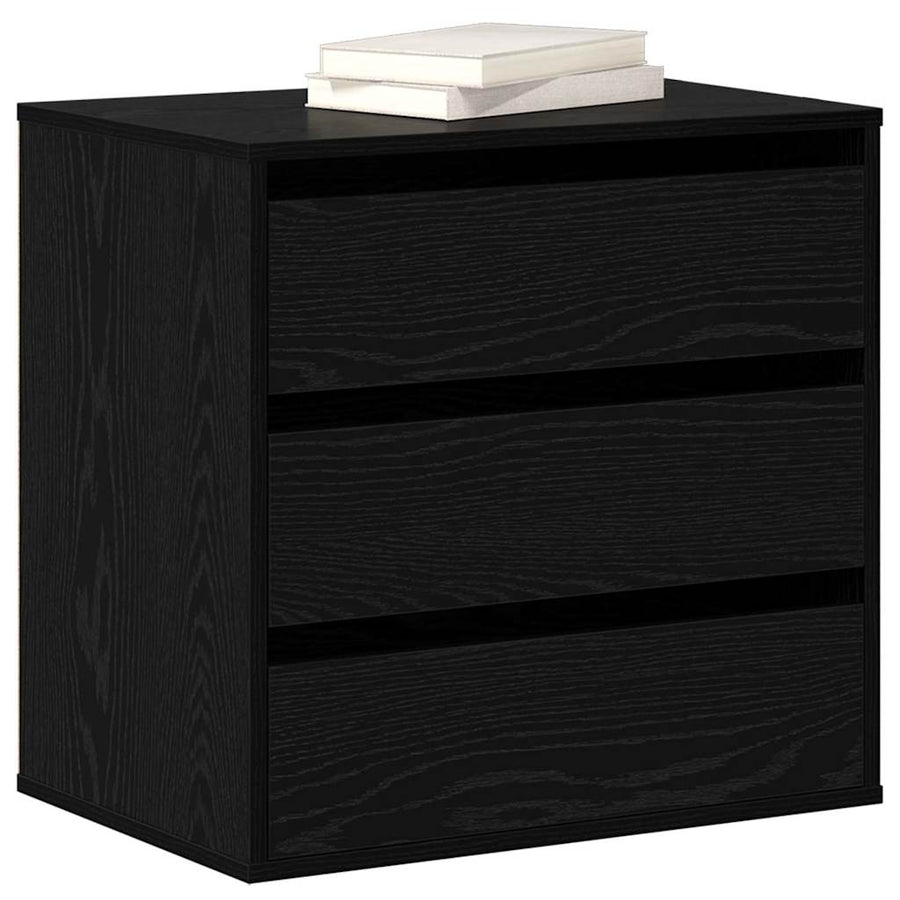 Ladenkast met lade Zwart 60 x 41 x 58 cm Bewerkt hout