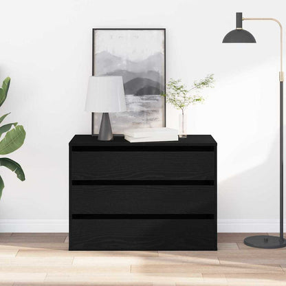 Ladenkast met lade Zwart 80 x 41 x 58 cm Bewerkt hout