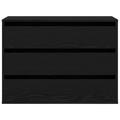 Ladenkast met lade Zwart 80 x 41 x 58 cm Bewerkt hout