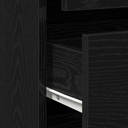 Ladenkast met lade Zwart 40 x 41 x 76 cm Bewerkt hout