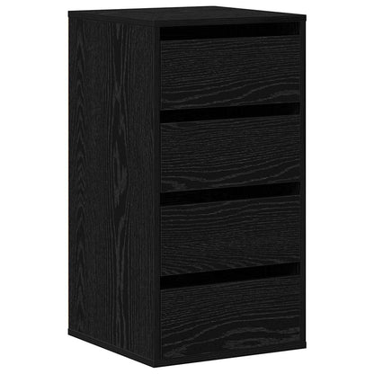 Ladenkast met lade Zwart 40 x 41 x 76 cm Bewerkt hout