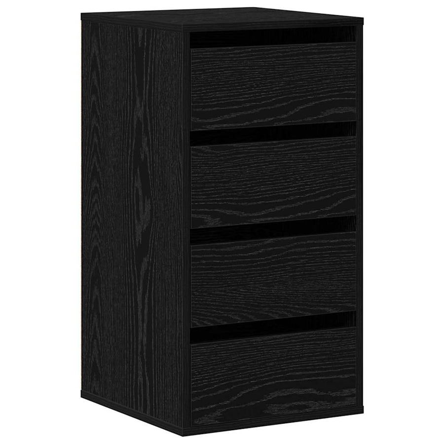Ladenkast met lade Zwart 40 x 41 x 76 cm Bewerkt hout
