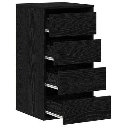 Ladenkast met lade Zwart 40 x 41 x 76 cm Bewerkt hout