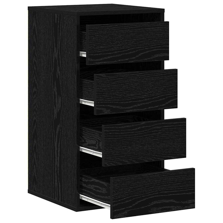 Ladenkast met lade Zwart 40 x 41 x 76 cm Bewerkt hout