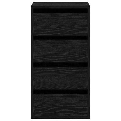 Ladenkast met lade Zwart 40 x 41 x 76 cm Bewerkt hout