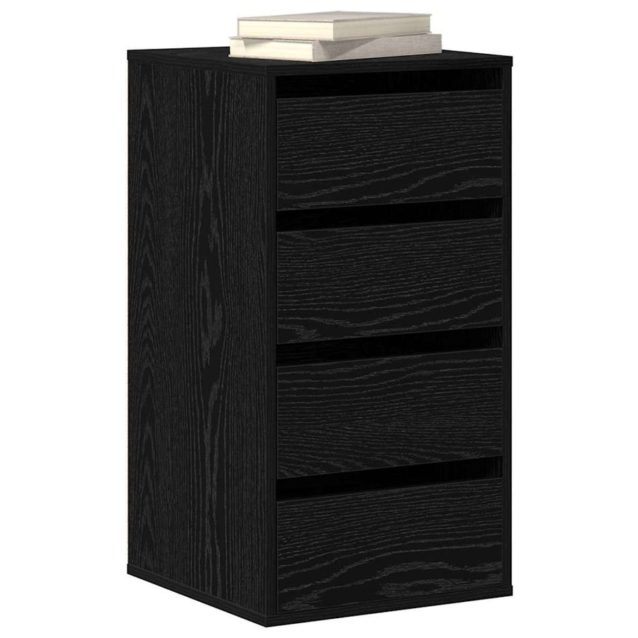 Ladenkast met lade Zwart 40 x 41 x 76 cm Bewerkt hout