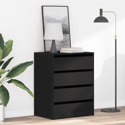 Ladenkast met lade Zwart 60 x 41 x 76 cm Bewerkt hout