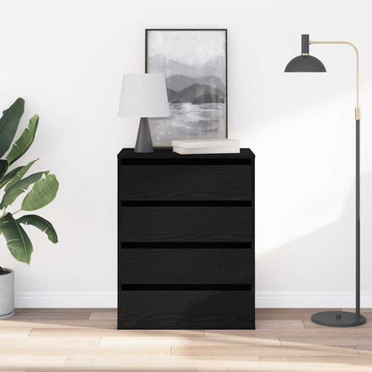 Ladenkast met lade Zwart 60 x 41 x 76 cm Bewerkt hout