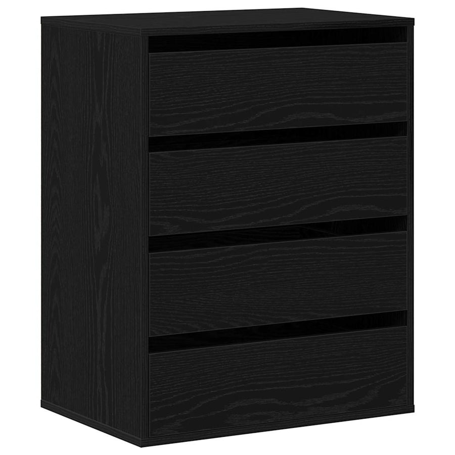 Ladenkast met lade Zwart 60 x 41 x 76 cm Bewerkt hout