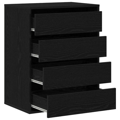 Ladenkast met lade Zwart 60 x 41 x 76 cm Bewerkt hout