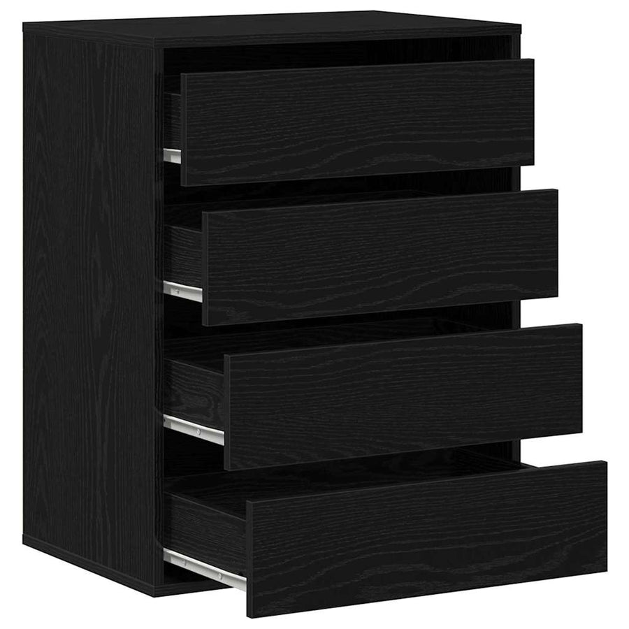 Ladenkast met lade Zwart 60 x 41 x 76 cm Bewerkt hout