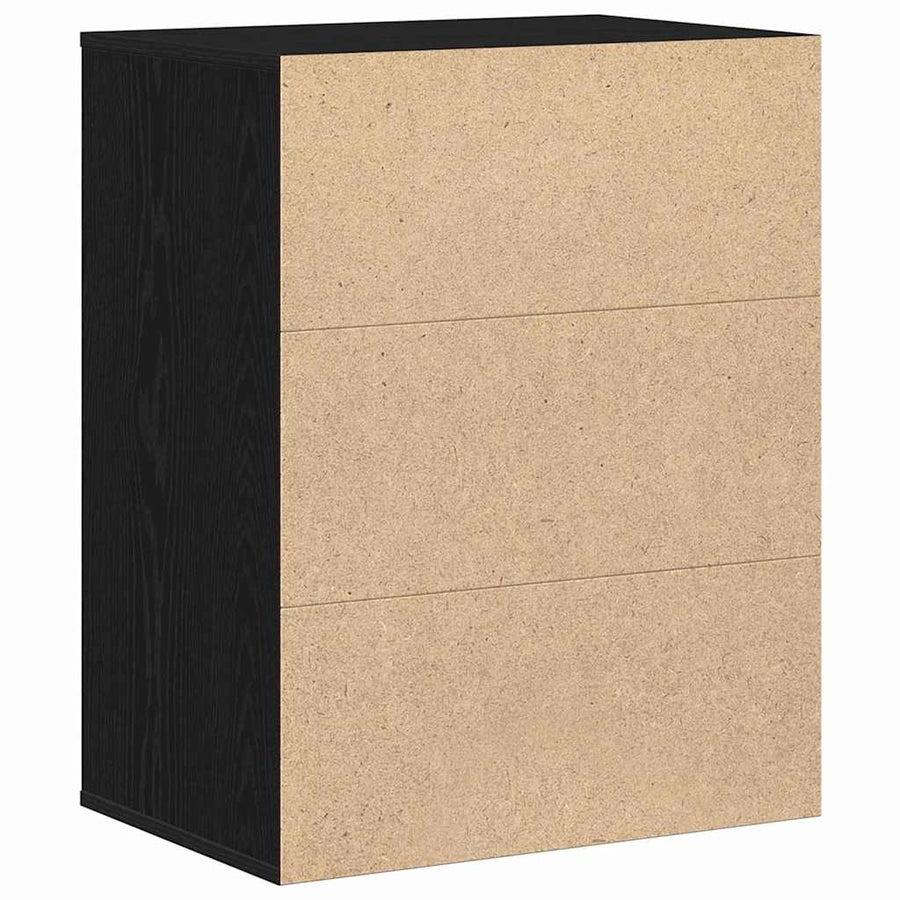Ladenkast met lade Zwart 60 x 41 x 76 cm Bewerkt hout