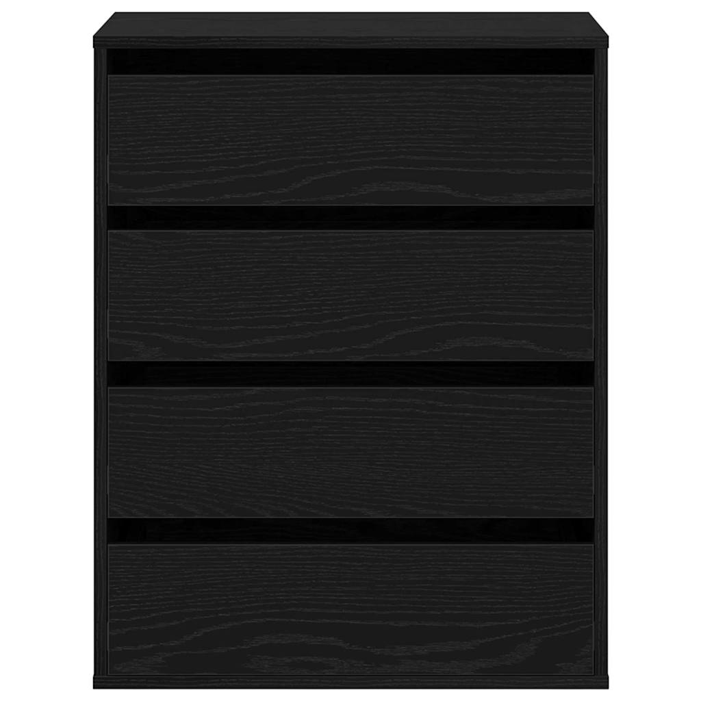Ladenkast met lade Zwart 60 x 41 x 76 cm Bewerkt hout