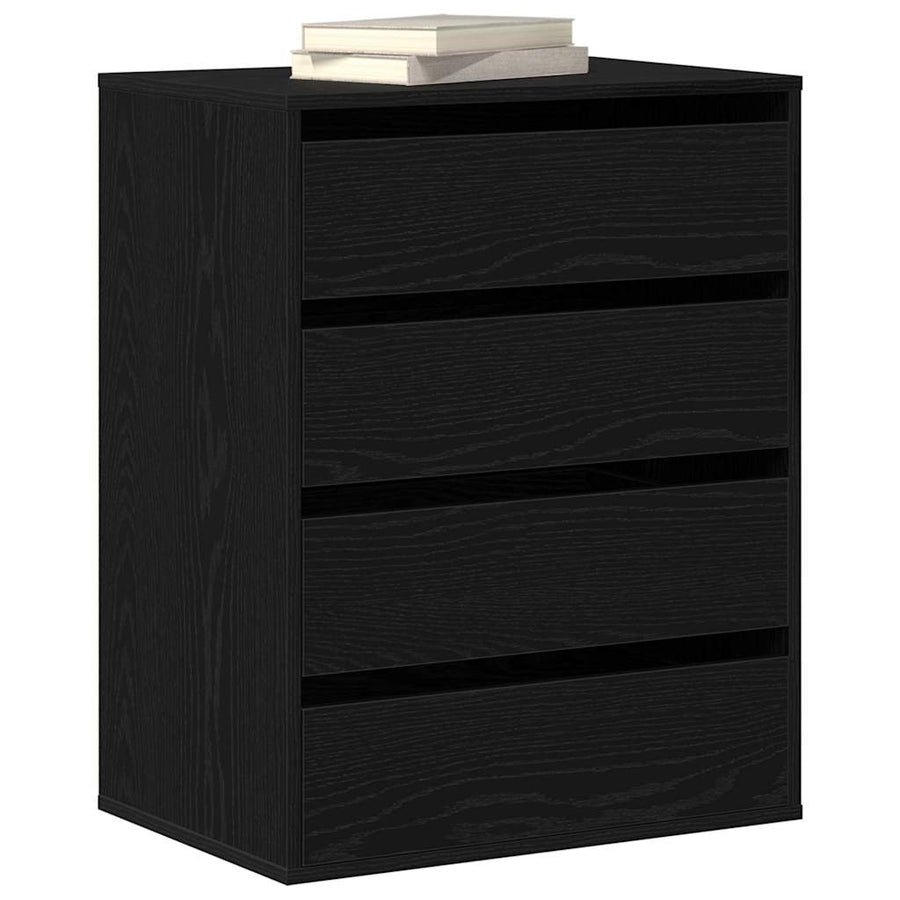 Ladenkast met lade Zwart 60 x 41 x 76 cm Bewerkt hout