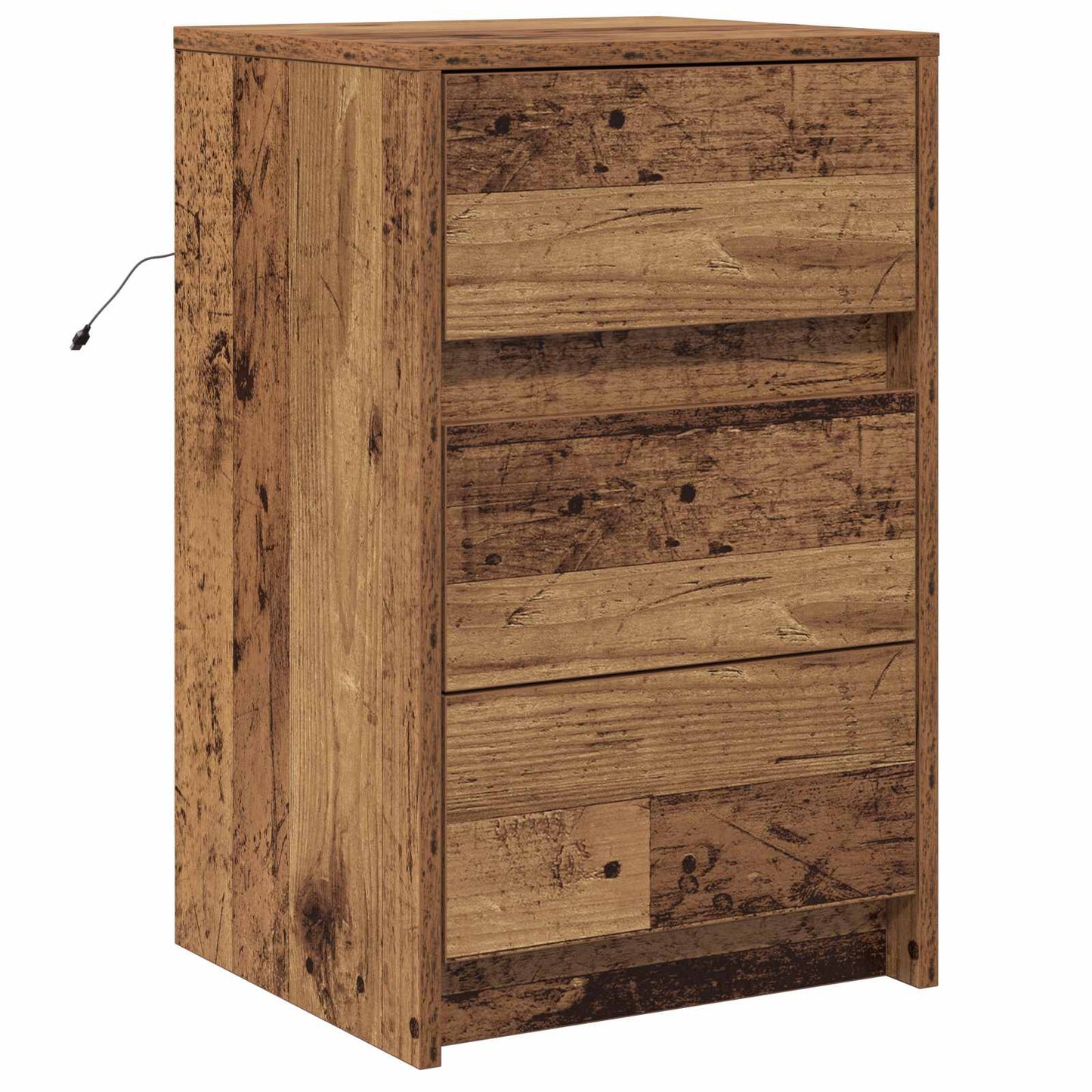 Nachtkastje met lade Oudhout 38 x 34 x 61 cm Bewerkt hout
