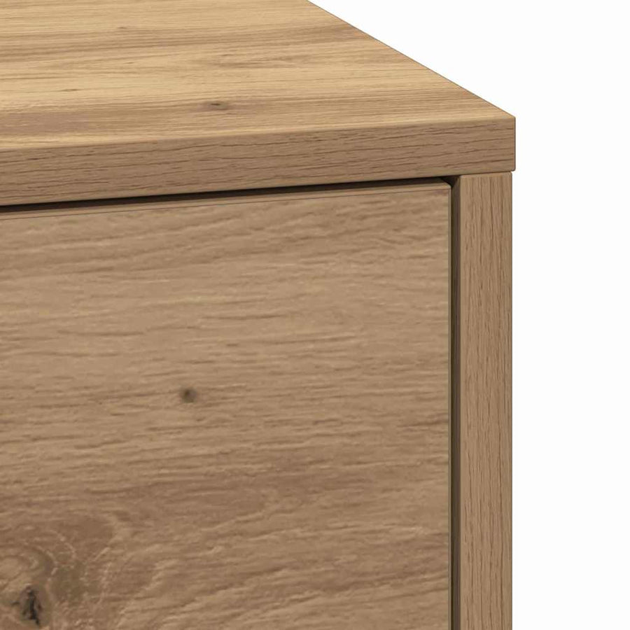 Nachtkastje met lade Artisan Eiken 38 x 34 x 61 cm Bewerkt hout