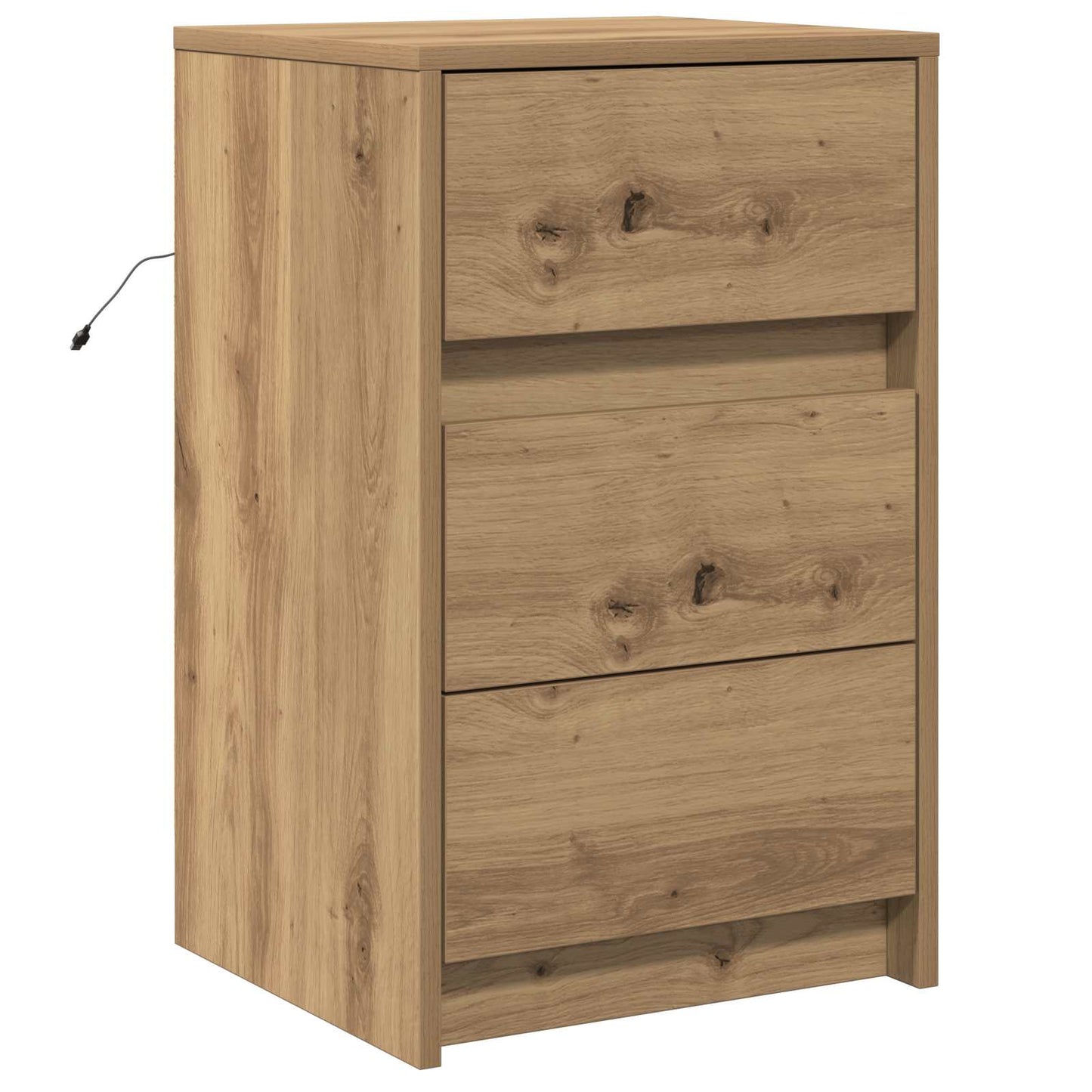 Nachtkastje met lade Artisan Eiken 38 x 34 x 61 cm Bewerkt hout