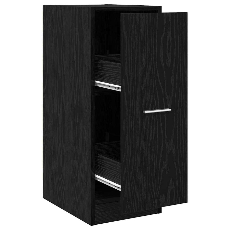 Apothekerskast Zwart eiken 30 x 41 x 77,5 cm Bewerkt hout