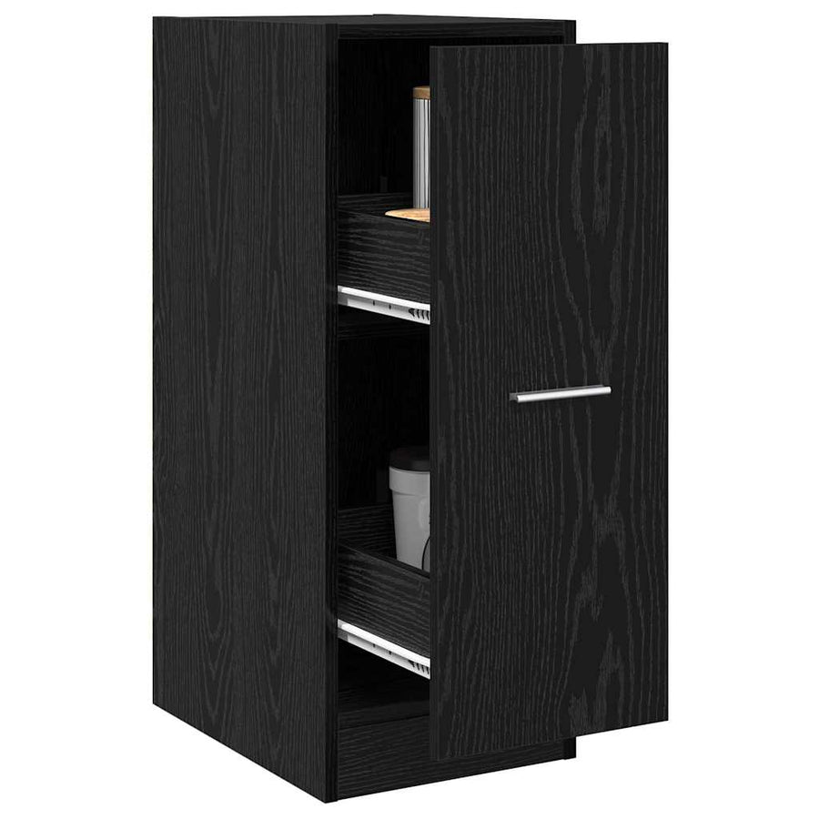 Apothekerskast Zwart eiken 30 x 41 x 77,5 cm Bewerkt hout