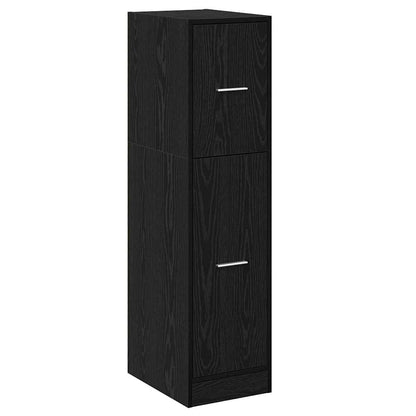 Apothekerskast Zwart eiken 30 x 41 x 118 cm Bewerkt hout