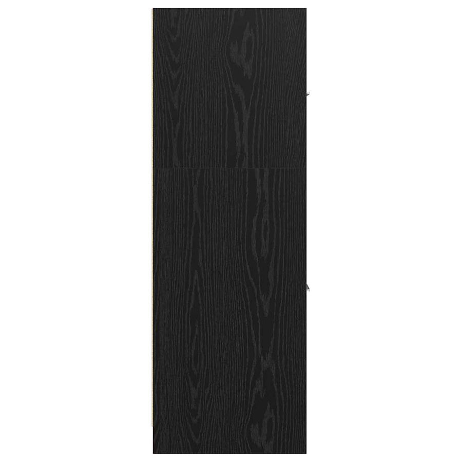 Apothekerskast Zwart eiken 30 x 41 x 118 cm Bewerkt hout