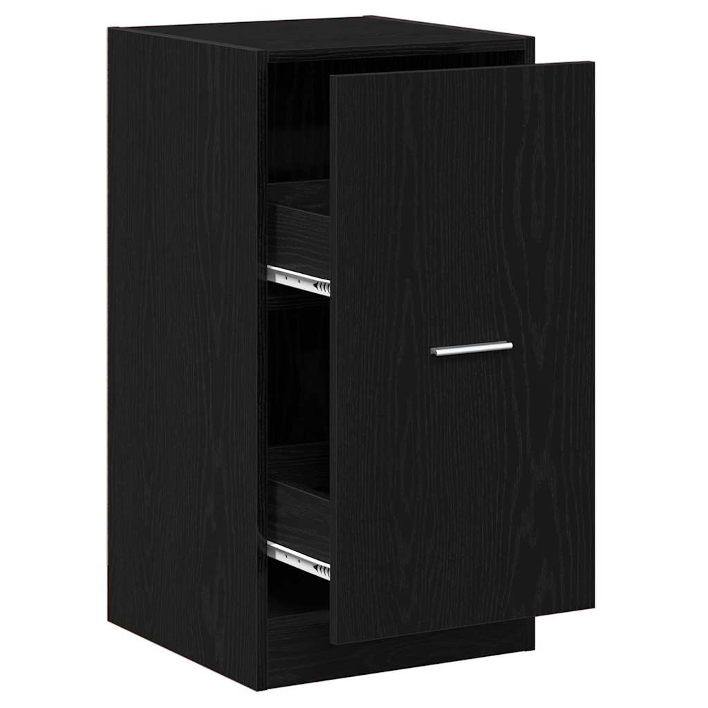 Apothekerskast Zwart eiken 40 x 41 x 77.5 cm Bewerkt hout