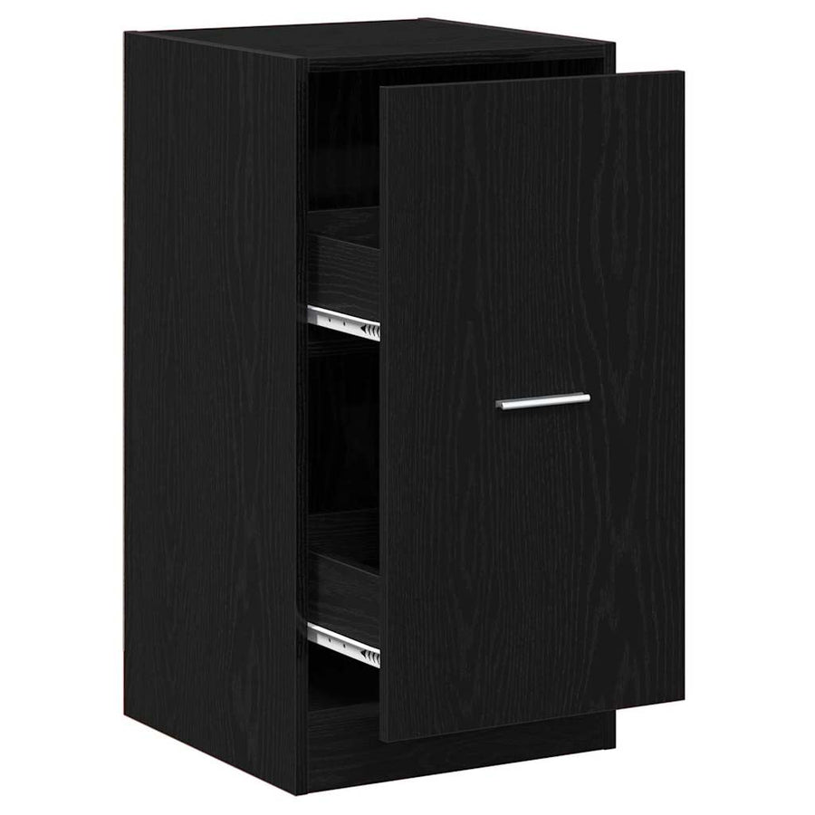 Apothekerskast Zwart eiken 40 x 41 x 77.5 cm Bewerkt hout
