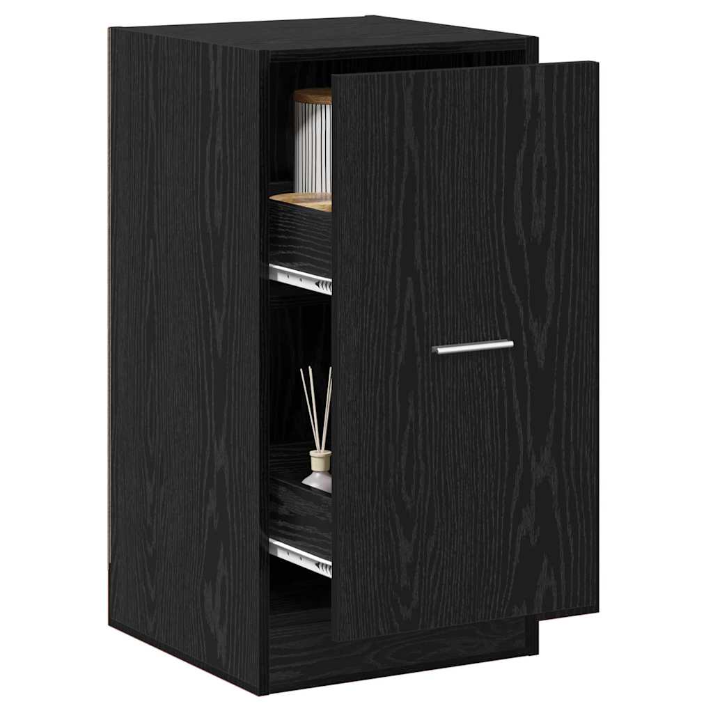 Apothekerskast Zwart eiken 40 x 41 x 77.5 cm Bewerkt hout