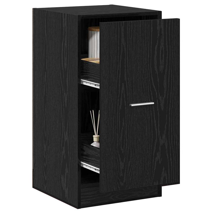 Apothekerskast Zwart eiken 40 x 41 x 77.5 cm Bewerkt hout