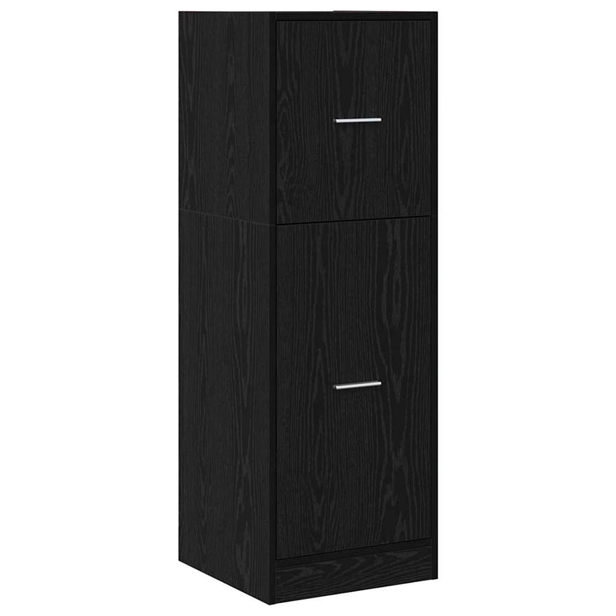 Apothekerskast Zwart eiken 40 x 41 x 118 cm Bewerkt hout