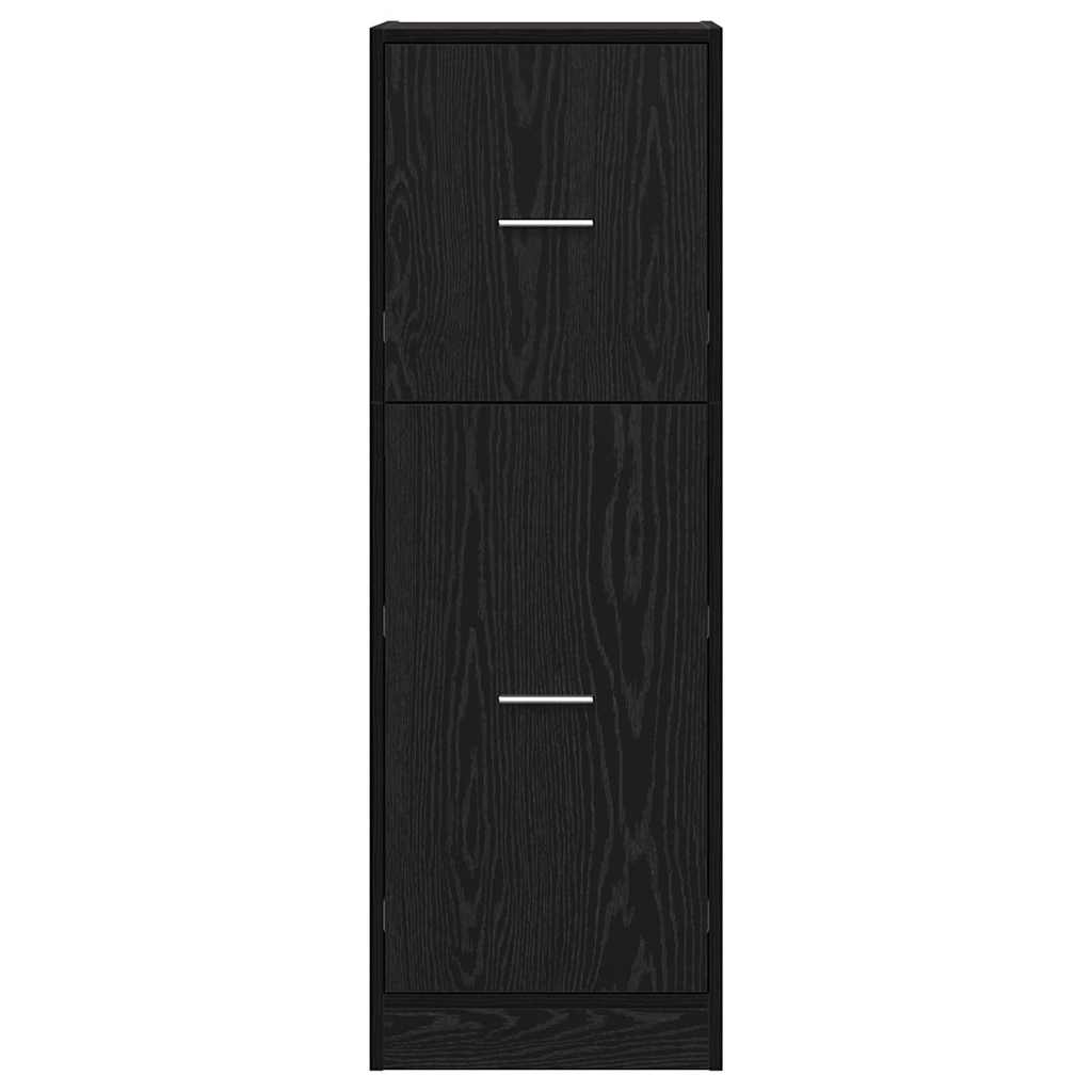 Apothekerskast Zwart eiken 40 x 41 x 118 cm Bewerkt hout