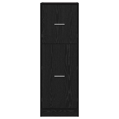 Apothekerskast Zwart eiken 40 x 41 x 118 cm Bewerkt hout