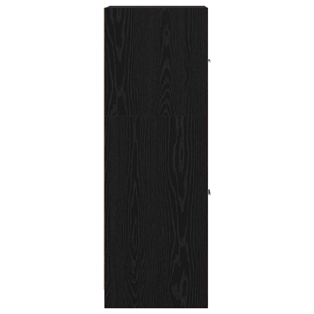 Apothekerskast Zwart eiken 40 x 41 x 118 cm Bewerkt hout