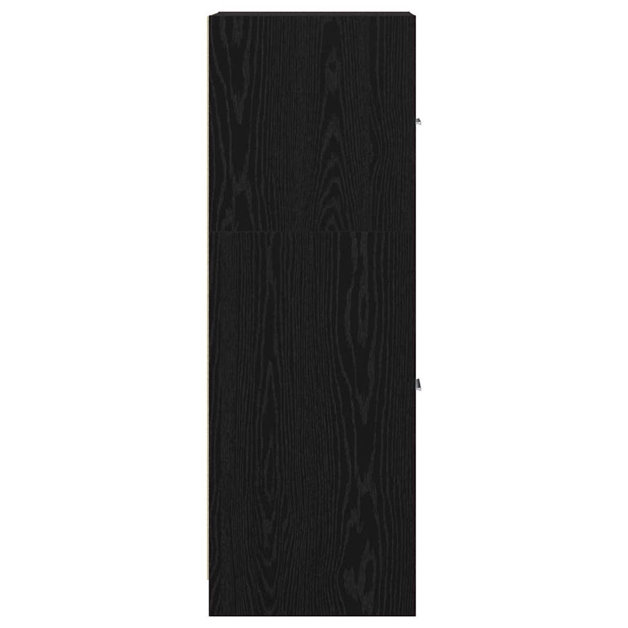 Apothekerskast Zwart eiken 40 x 41 x 118 cm Bewerkt hout