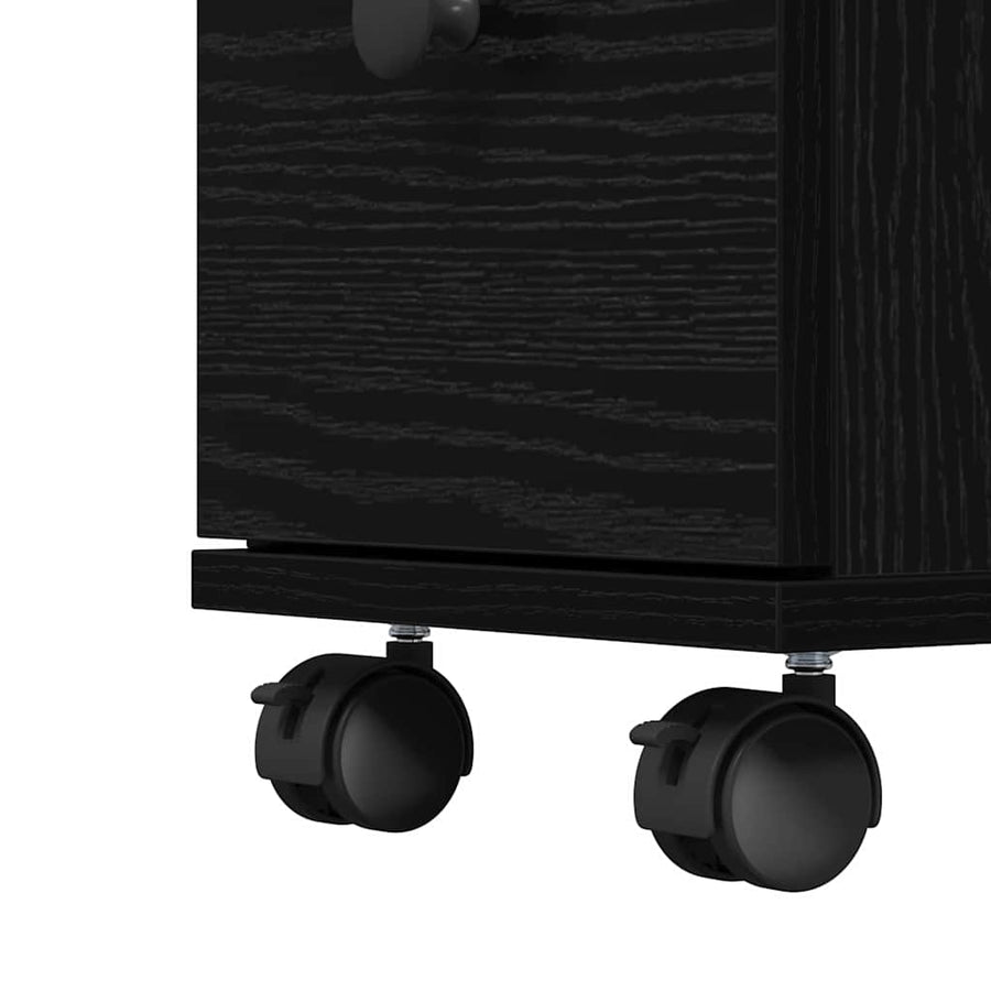 Badkamermeubelset Zwart Eiken 33 x 23 x 65 cm Bewerkt hout