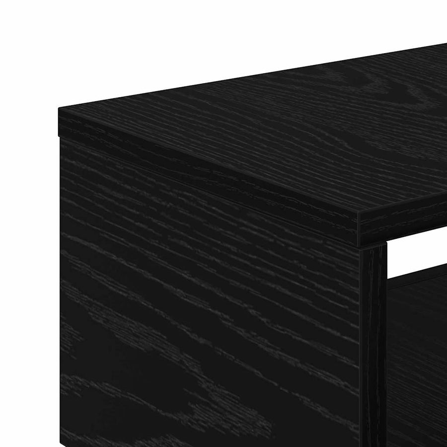 Badkamermeubelset Zwart Eiken 33 x 23 x 65 cm Bewerkt hout