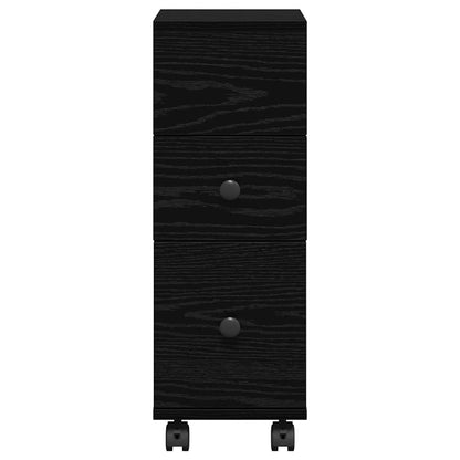 Badkamermeubelset Zwart Eiken 33 x 23 x 65 cm Bewerkt hout