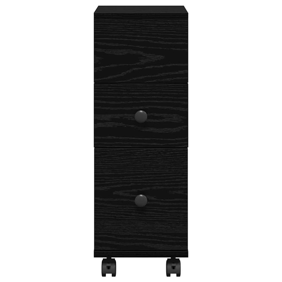 Badkamermeubelset Zwart Eiken 33 x 23 x 65 cm Bewerkt hout