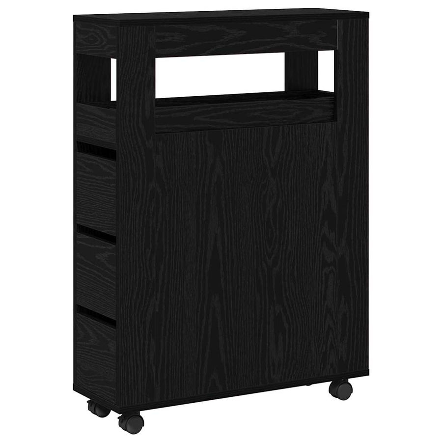Badkamermeubelset Zwart Eiken 65 x 23 x 87 cm Bewerkt hout