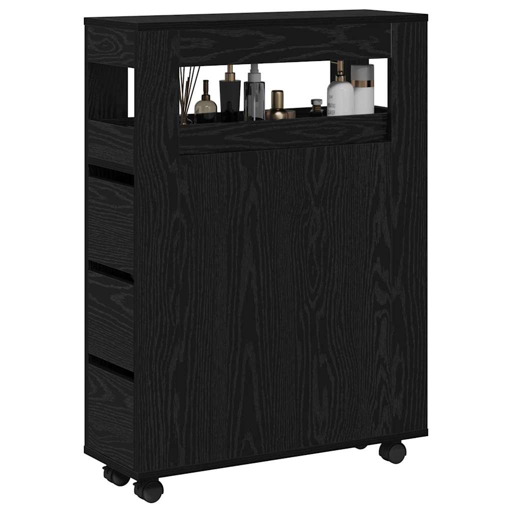 Badkamermeubelset Zwart Eiken 65 x 23 x 87 cm Bewerkt hout