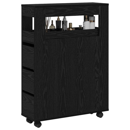 Badkamermeubelset Zwart Eiken 65 x 23 x 87 cm Bewerkt hout