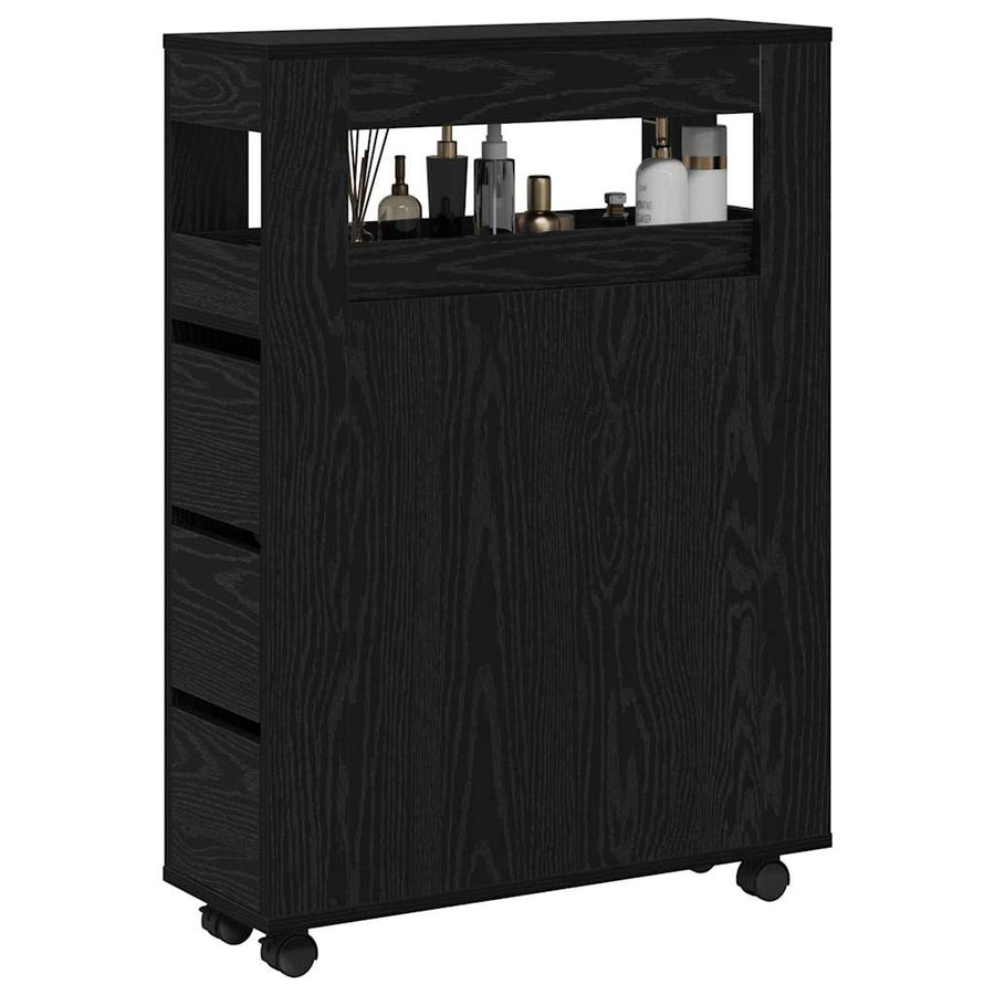 Badkamermeubelset Zwart Eiken 65 x 23 x 87 cm Bewerkt hout