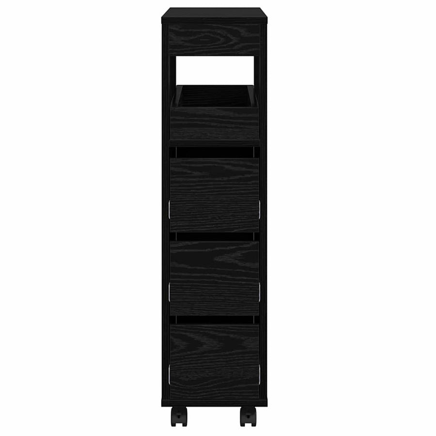 Badkamermeubelset Zwart Eiken 65 x 23 x 87 cm Bewerkt hout