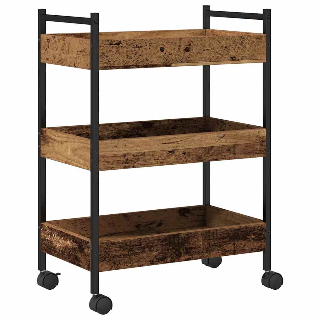 Keuken Trolley Oud hout 50 x 30 x 70 cm Bewerkt hout