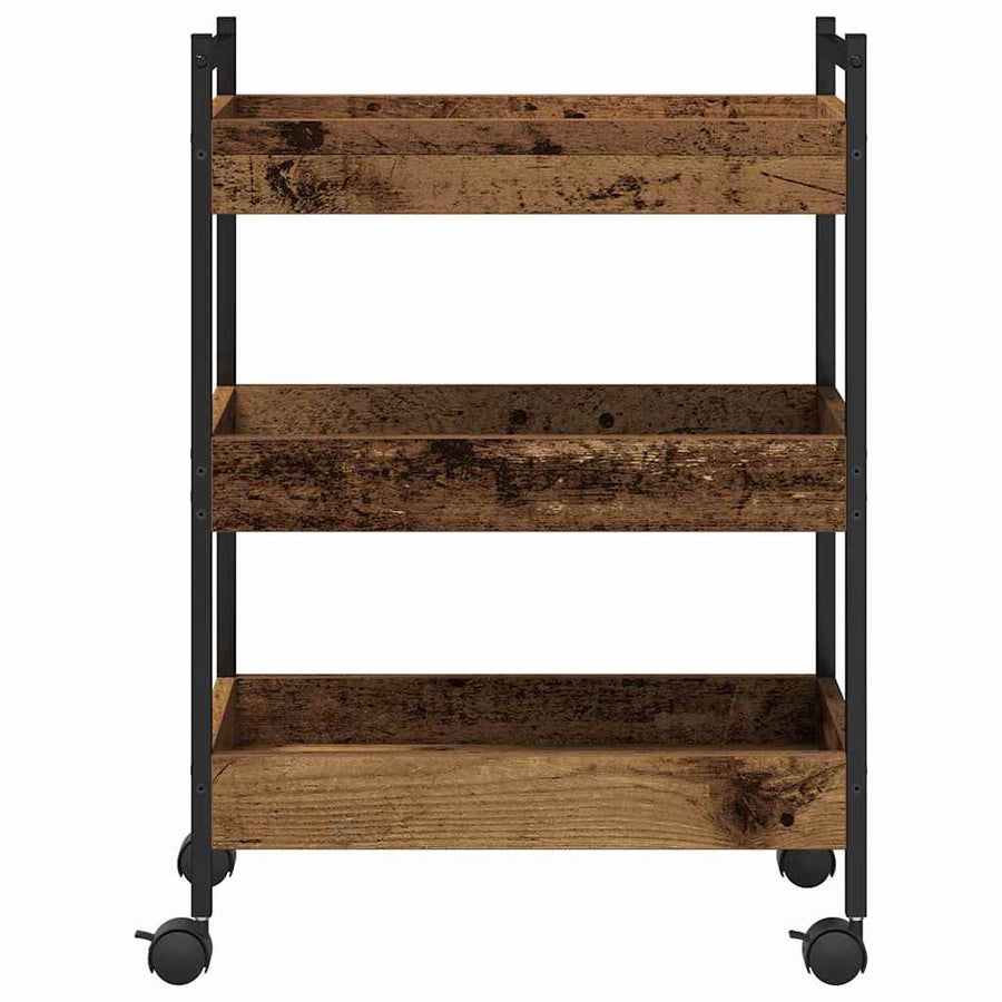 Keuken Trolley Oud hout 50 x 30 x 70 cm Bewerkt hout