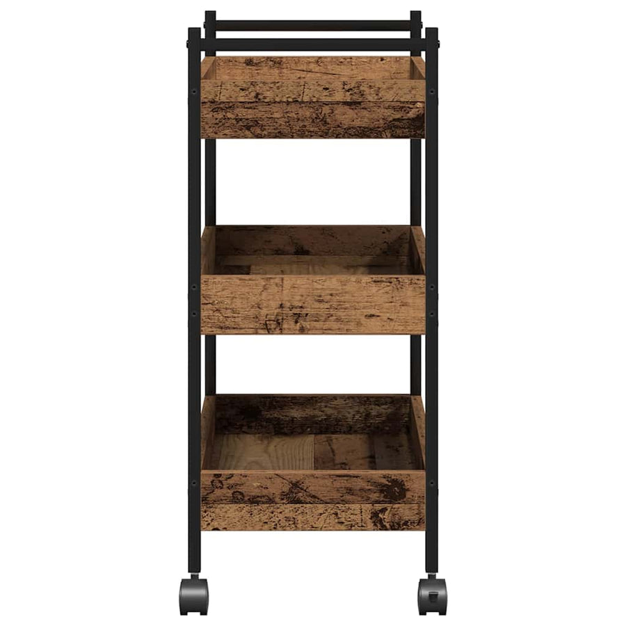 Keuken Trolley Oud hout 50 x 30 x 70 cm Bewerkt hout